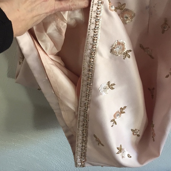 LAUNDRY BY SHELLI SEGAL BEADED PINK MIDI DRESS 4 - Picture 5 of 8